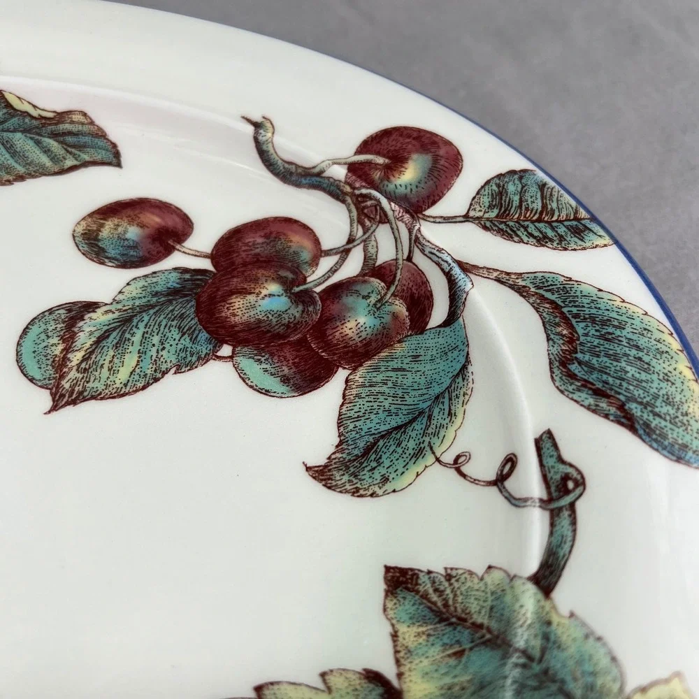 Pier 1 Macintosh Oval Serving Platter Discontinued Vintage Fruit Pattern 17x13